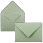 Lot de 50 enveloppes - vert eucalyptus - format c5 - 22, 0 x 15, 4 cm - fermeture humide sans fentre ...