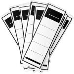 Lot de 50 etiquettes autocollantes pour dos de classeur, blanches, autocollantes, en papier adh�sif, ...