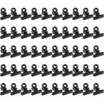 Lot de 50 pinces a charnire en mtal, pinces bulldog noires avec ressort robuste, 22 mm, pinces a lettres ...