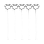 Lot de 50 pinces photo en m�tal en forme de coeur pour m�mos, photos et notes ¿ argent, 12 x 2, 5 cm, ...
