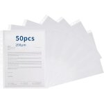 Lot de 50 pochettes perfor�es a4 en plastique transparent robuste avec 11 trous pour classeurs a 2 / ...
