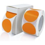 Lot de 500 autocollants ronds orange 25 mm petits pastilles adh�sives code couleur autocollants amovibles ...