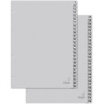 Lot de 52 intercalaires en carton din a4 chiffres 1 a 52 180 g / m gris recycl fsc