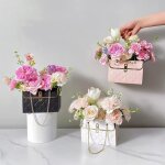 Lot de 6 botes cadeaux en papier pour bouquets , sacs de fleurs avec poigne pour bouquet de fleuriste ...