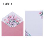 Lot de 6 enveloppes a lettres, carte d'invitation en papier a motif floral imprim, fournitures pour ...