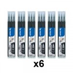 Lot de 6 etui de 3 recharges frixion pointe moyenne 0, 7mm noir pilot