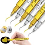 Lot de 6 feutre dor et stylo argent, marqueurs mtalliques feutres permanents marqueur peinture feutres ...