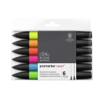 Lot de 6 feutres promaker néon - winsor et newton Lot de 6 feutres promaker néon - winsor et newton