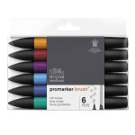 Lot de 6 feutres promarker brush - winsor et newton Lot de 6 feutres promarker brush - winsor et newton