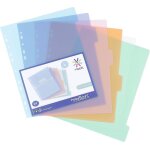 Lot de 6 intercalaires en plastique - maxi format (24, 5x30, 5cm) - pour classeur a4 maxi format ou classeur ...
