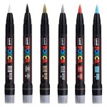 Lot de 6 marqueurs posca pcf - 350 pointe pinceau