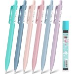 Lot de 6 porte - mine, 6pcs macarons crayon mcanique 0, 7mm, porte mines set remplaable avec recharge ...