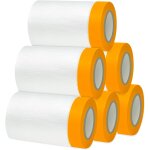 Lot de 6 rouleaux de film de protection pour peintre - ruban adhsif goldband - avec film - 55 cm x 20 ...