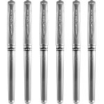 Lot de 6 stylos bille argents a encre mtallique gel large pointe 1 mm largeur de trait : 0, 65 mm avec ...