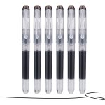 Lot de 6 stylos plume jetables noirs, encre lisse, calligraphie, plume extra fine - pour croquis, journaling, ...