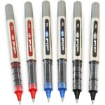 Lot de 6 stylos roller pointe 0, 7 mm noir / bleu / rouge, multicolore