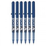 Lot de 6 stylos roller v - ball bleu pointe moyenne 0, 7 mm pilot