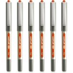 Lot de 6 stylos rollers a pointe 0, 7 mm dans un emballage cadeau orange