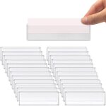 Lot de 60 porte - etiquettes adh�sives transparentes pour etiquettes d'index, pochettes en plastique, ...