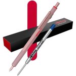 Lot de 600 stylos a bille - or rose corps en mtal stylo rechargeable a encre noire + recharge bleue ...