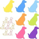 Lot de 7 blocs de notes adh�sives en forme de chien avec trombones, notes autocollantes en forme de chien, ...