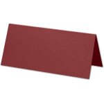 Lot de 75 cartons de table - bordeaux (rouge) - 45 x 100 mm - cartes pliantes pour table festive - d�coration ...