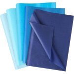 Lot de 75 feuilles de papier de soie bleu multicolore 50 cm x 35 cm papier cadeau pour f�te d'anniversaire ...