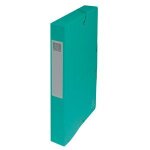 Lot de 8 boites de classement avec dos de 40 mm en carte lustr� 600 g 24x32 cm vert