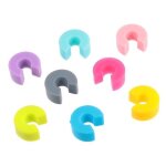 Lot de 8 marqueurs pour verres a vin, couleurs assorties, breloques en silicone pour f�tes, durables, ...