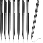 Lot de 8 stylos a bille, 1, 0 mm, a encre noire, a séchage rapide, pour bureau, ecole, fournitures (gris) ... Lot de 8 stylos a bille, 1, 0 mm, a encre noire, a séchage rapide, pour bureau, ecole, fournitures (gris) ...