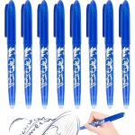 Lot de 8 stylos a bille effaables a encre gel effaables - bleu - stylo effaable - 0, 5 mm - stylo ...