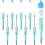Lot de 8 stylos a bille a perles en plastique avec paillettes en forme d'�toile pour bricolage, d�coration ...