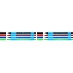 Lot de 8 stylos a bille triangulaires avec largeur de trait xb assortis dans une bote a crayons