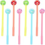 Lot de 8 stylos encre gel a pointe fine pour ecole, bureau, papeterie - 0, 5 mm - noir