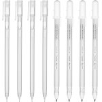 Lot de 8 stylos gel blancs pour dessiner - 0, 6 mm et 0, 8 mm - epaisseur de trait : 8 mm - stylo blanc ...