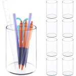Lot de 9 organiseurs de bureau en acrylique transparent - lot de 9 porte - crayons ronds el�gants pour ...