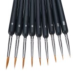 Lot de 9 pinceaux pour peinture a l'aquarelle, avec ligne a crochet, brosse pour peindre les cheveux ...