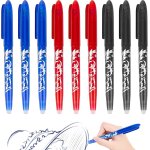 Lot de 9 stylos a bille effa�ables a encre gel effa�able 0, 5 mm pour fournitures scolaires, fournitures ...