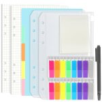 Lot de 90 feuilles a5 rechargeables pour classeur a anneaux - polypropylne - carreaux - 90 feuilles ...