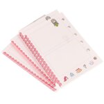 Lot de feuilles de rechange pour cahiers a feuilles mobiles a7 - 4 cahiers de 45 feuilles chacun, couleurs ...