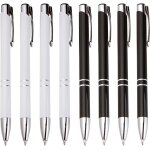 Lot stylo bille mtallique, lot de 8 ergonomiques, ensemble de stylos a bille de qualit suprieure, ...