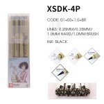 Lot de stylos - feutres a encre noire pigma micron, vritables aiguilles, doux, pour dessin, 005 01 02 ...