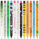 Lot de stylos gel effa�ables, th�mes boule sur les extr�mit�s pour enlever l'encre thermosensible, diam�tre ...