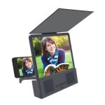 Loupe d'�cran de t�l�phone portable 8. 5 pouces, haut - parleur bluetooth 3d hd, projecteur de t�l�phone ...