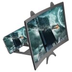 Loupe incurv�e de 12 pouces pour t�l�phones, amplificateur d'�cran 3d pliable hd, projecteur de t�l�phone, ...