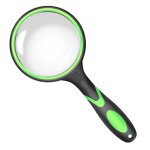 Loupe, loupe de lecture 20x, loupe pour enfants, loupe, haute clart, avec poigne en caoutchouc antidrapante ...