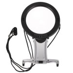Loupe avec lumi�re jeu de loupes 2x6x grande loupe de lecture mains libres tour de cou et support de ...