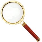 Loupe a main 10x loupe a poigne en acajou antique loupe de lecture pour livre de lecture, inspection, ...