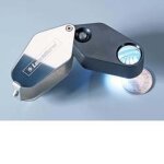 Loupe pliable avec led, grossit 10x, noir, ? 18 mm