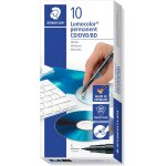 Lumocolor paquet de 10 feutres pour cd / dvd trait 0, 4 mm noir